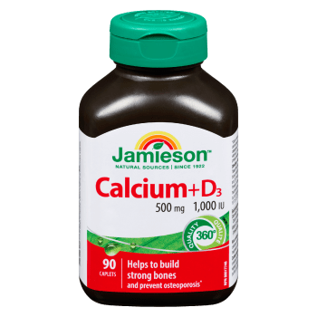 Jamieson Calcium + D₃ 500 mg 1,000 IU 90 Caplets