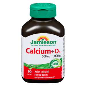 Jamieson Calcium + D₃ 500 mg 1,000 IU 90 Caplets