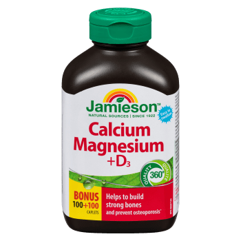 Jamieson Calcium Magnesium + D₃ Bonus 100+100 Caplets
