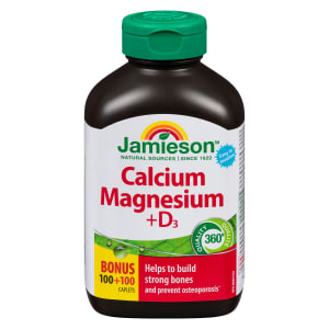Jamieson Calcium Magnesium + D₃ Bonus 100+100 Caplets