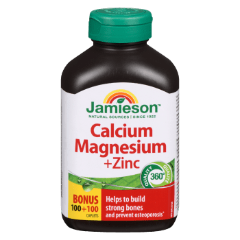 Jamieson Calcium Magnesium + Zinc Bonus 100+100 Caplets