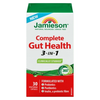 Jamieson Complete Gut Health 3-in-1 30 Vegetarian Capsules