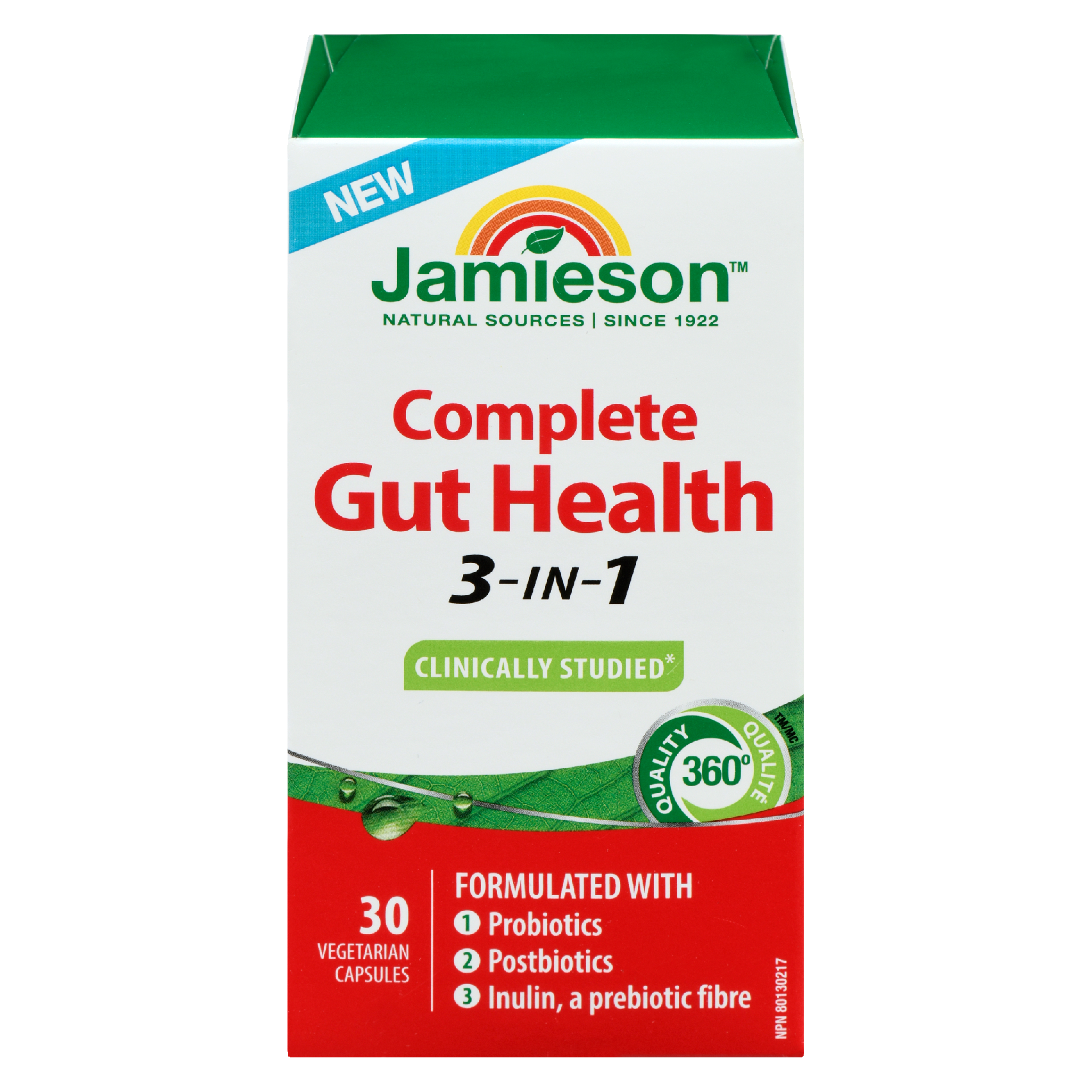 Jamieson Complete Gut Health 3-in-1 30 Vegetarian Capsules