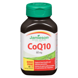 Jamieson CoQ10 60 mg Bonus 60+20 Softgels