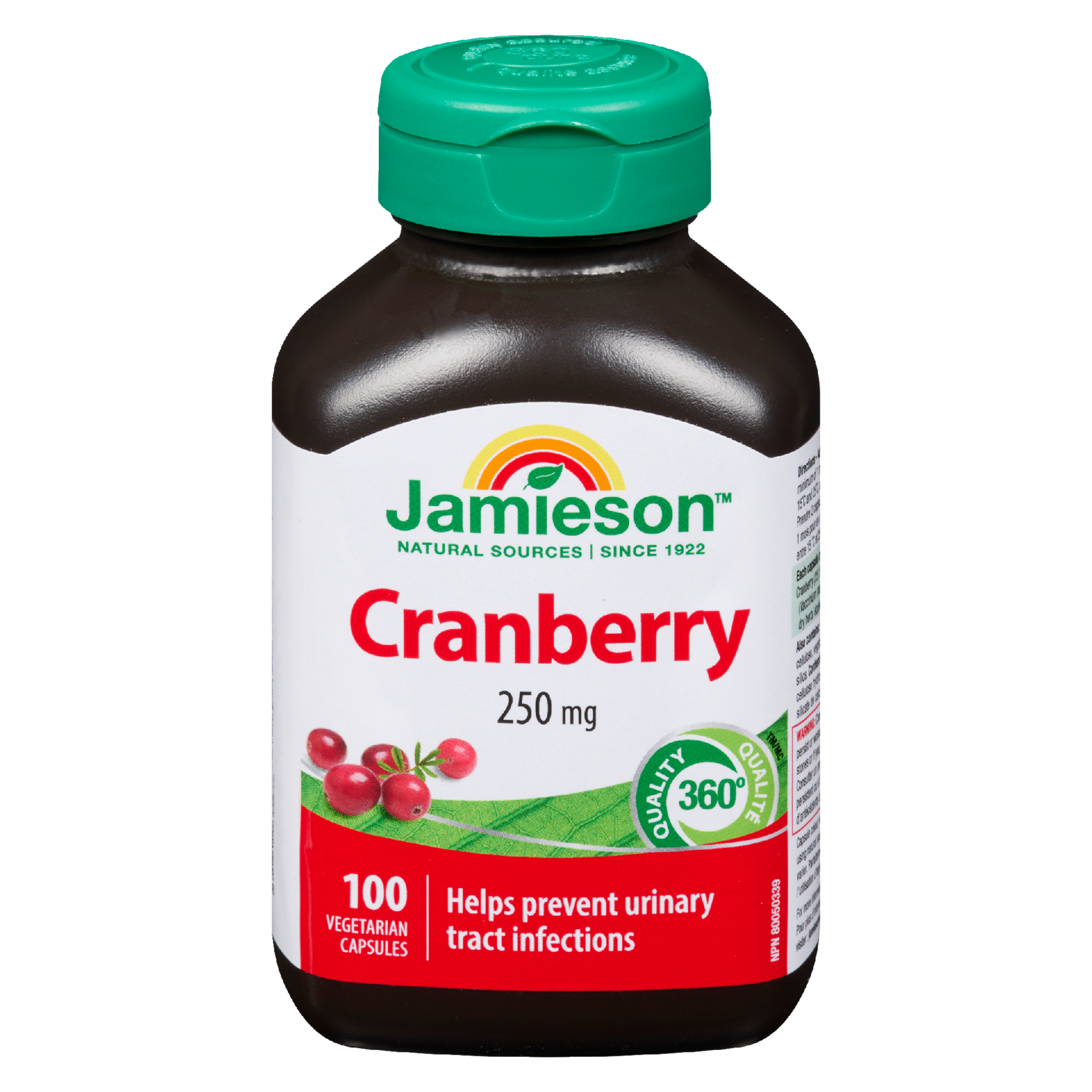 Jamieson Cranberry 250 mg 100 Vegetarian Capsules