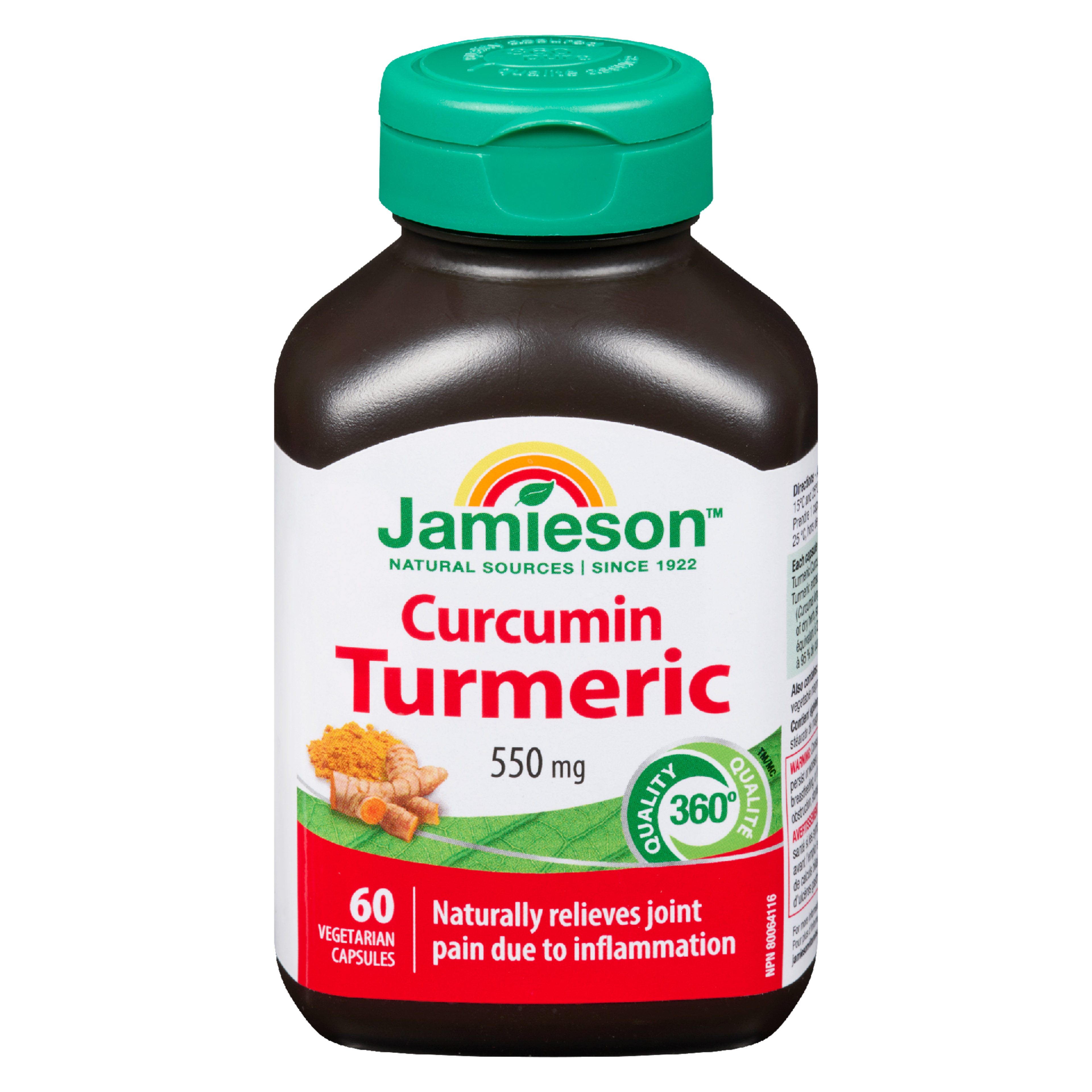 Jamieson Curcumin Turmeric 550 mg 60 Vegetarian Capsules