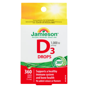 Jamieson D₃ Drops 1,000 IU 360 Liquid Drops 11.4 ml