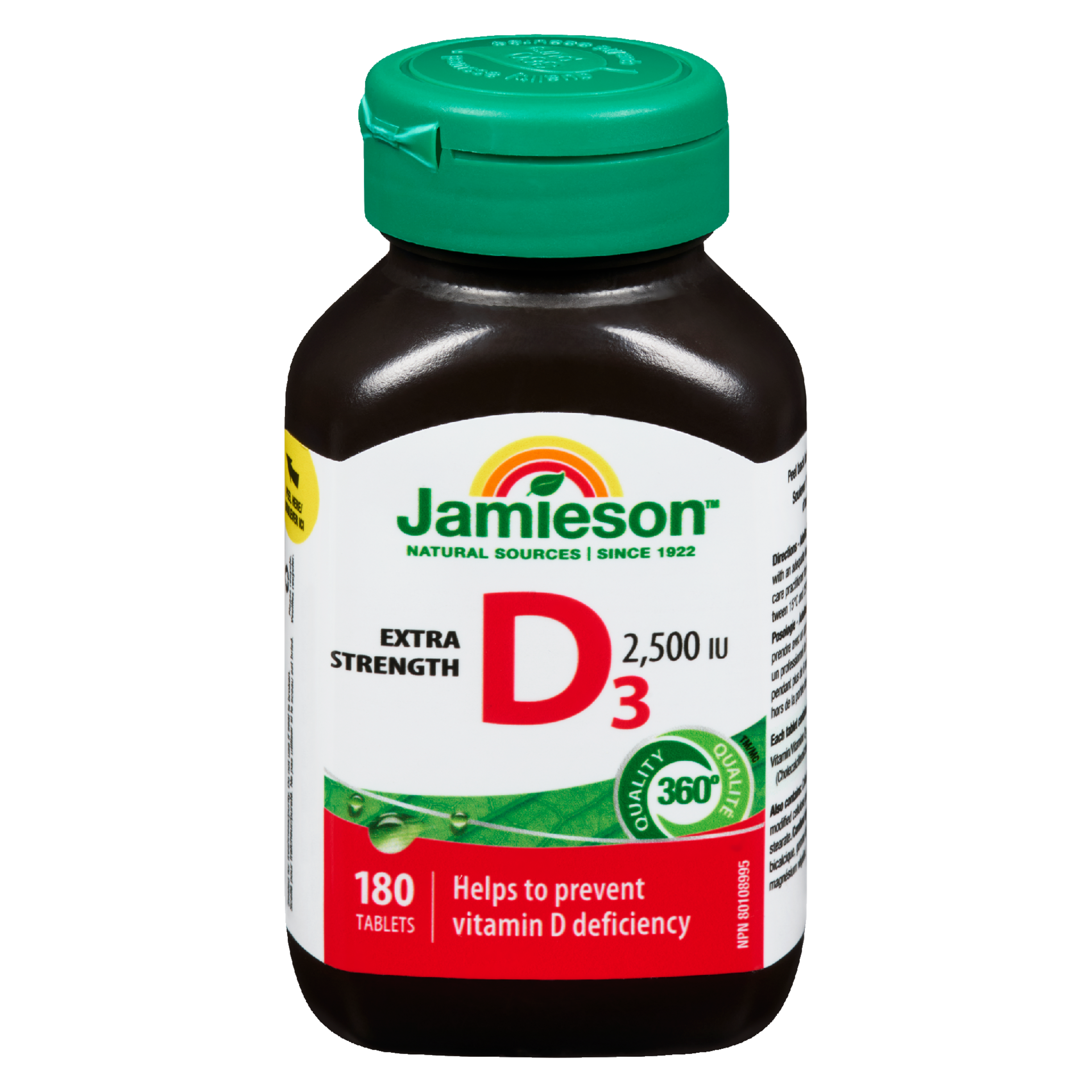 Jamieson D₃ Extra Strength 2,500 IU 180 Tablets