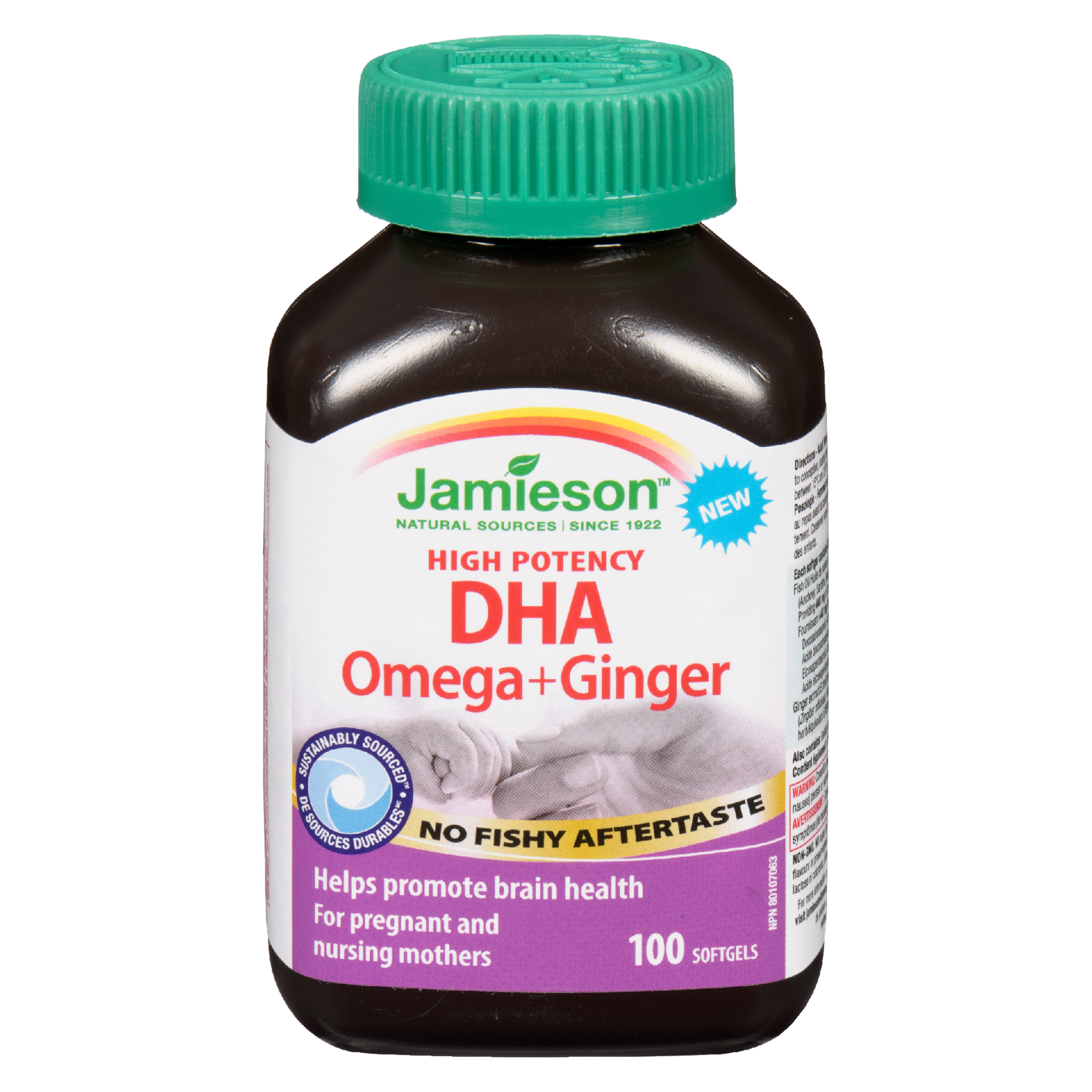 Jamieson DHA Omega+Ginger High Potency 100 Softgels