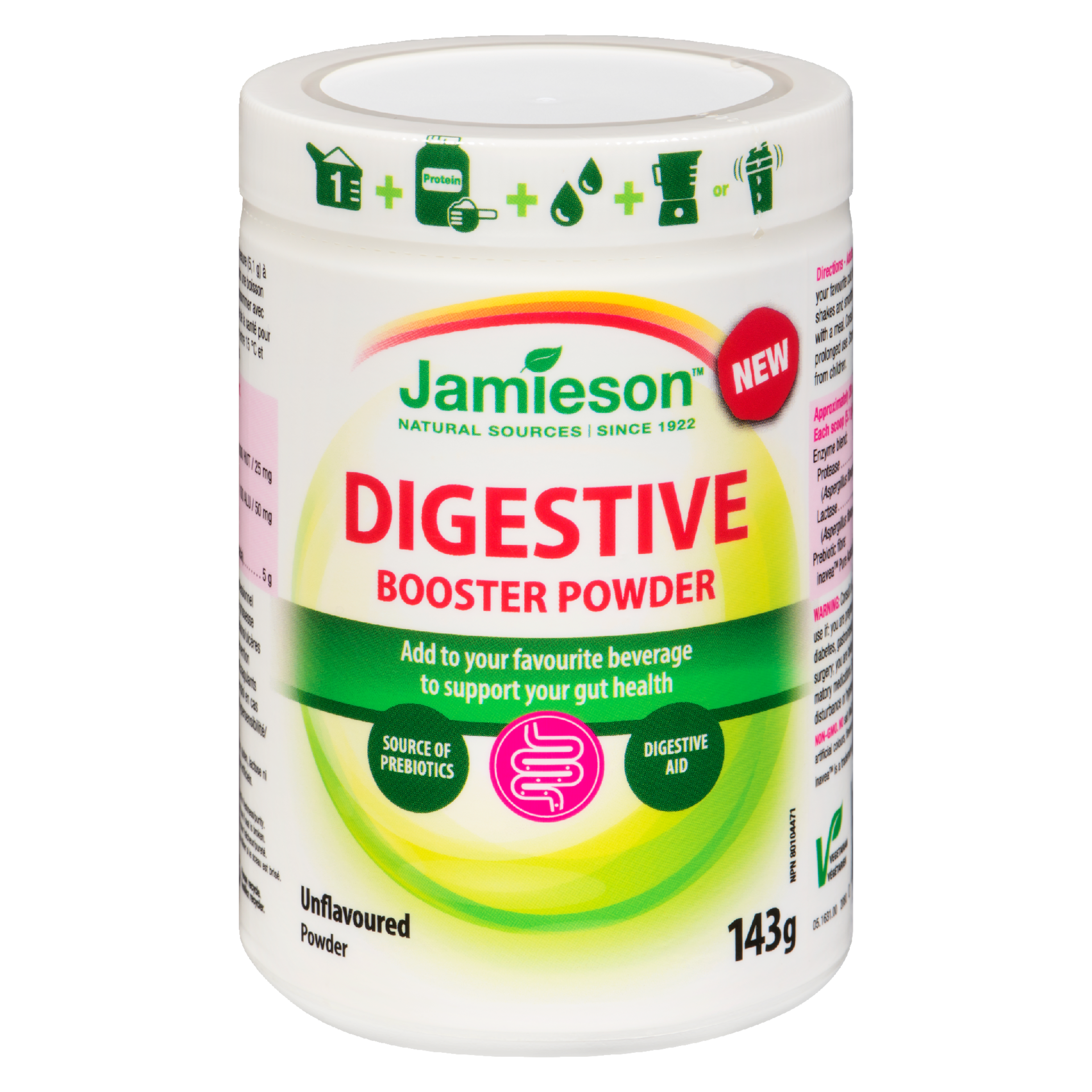 Jamieson Digestive Booster Powder Unflavoured 143 g