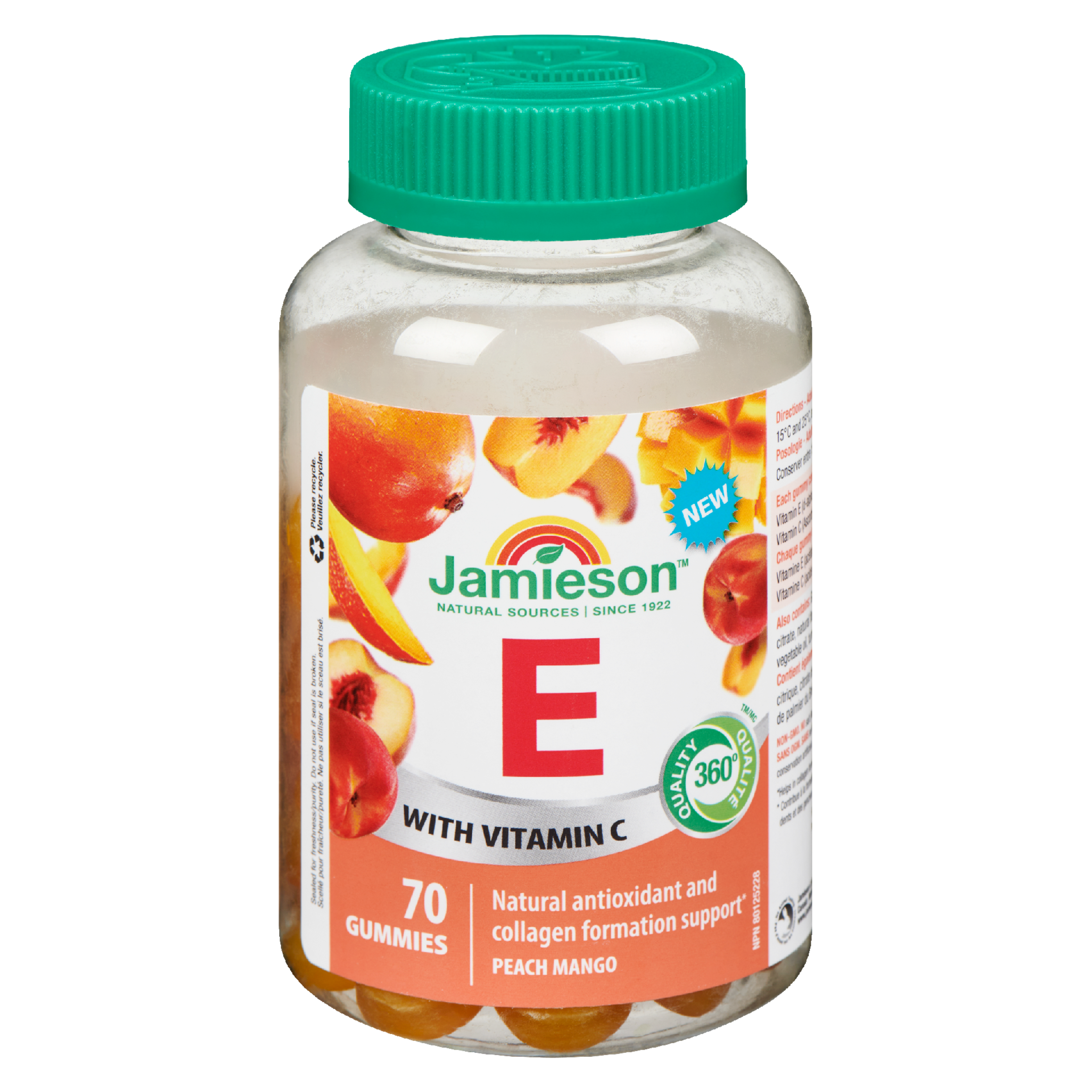 Jamieson E Peach Mango 70 Gummies