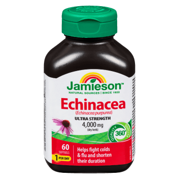 Jamieson Echinacea Ultra Strength 4,000 mg Dry Herb 60 Softgels