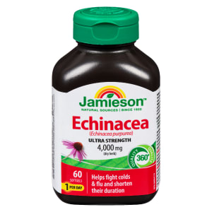 Jamieson Echinacea Ultra Strength 4,000 mg Dry Herb 60 Softgels