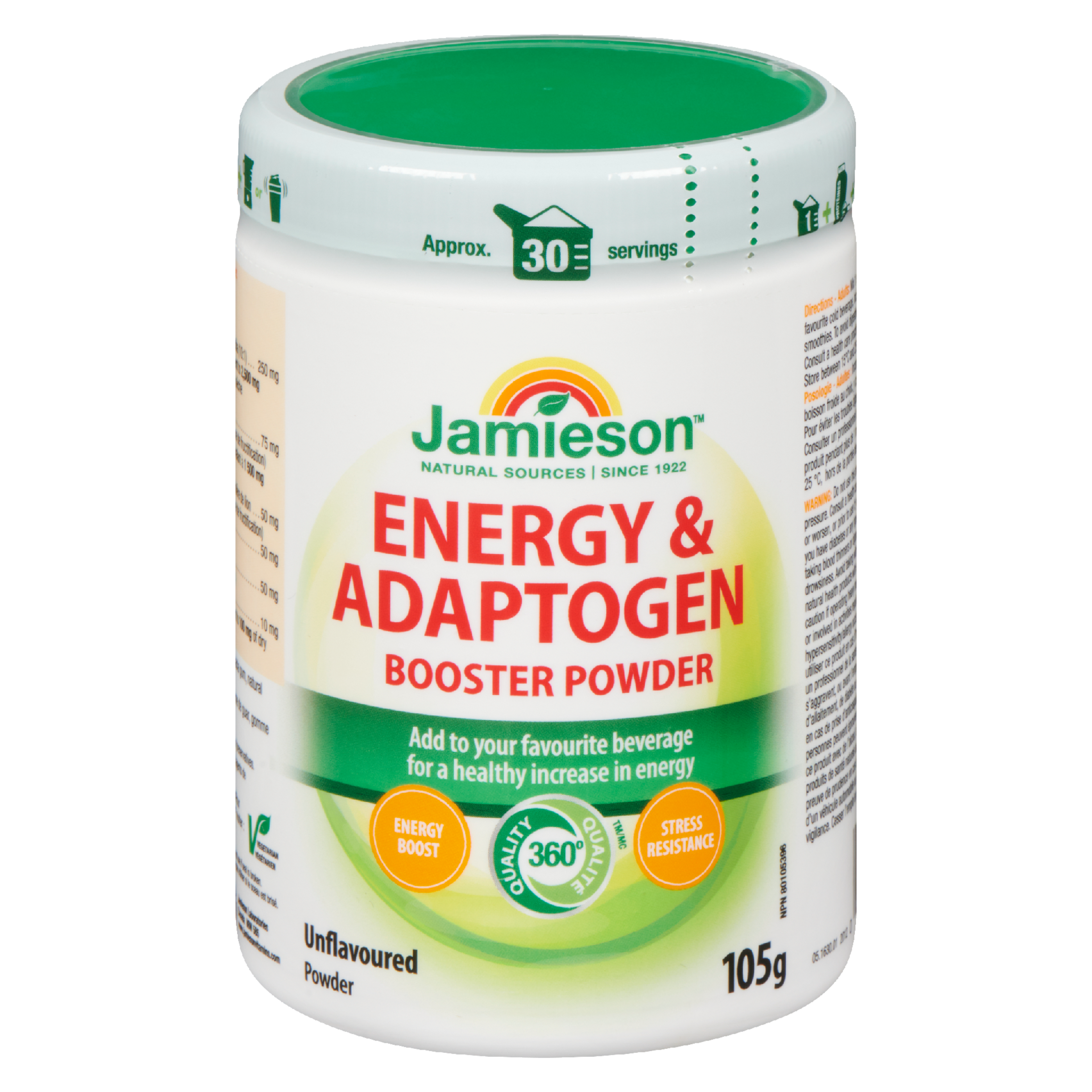 Jamieson Energy & Adaptogen Booster Powder Unflavoured 105 g