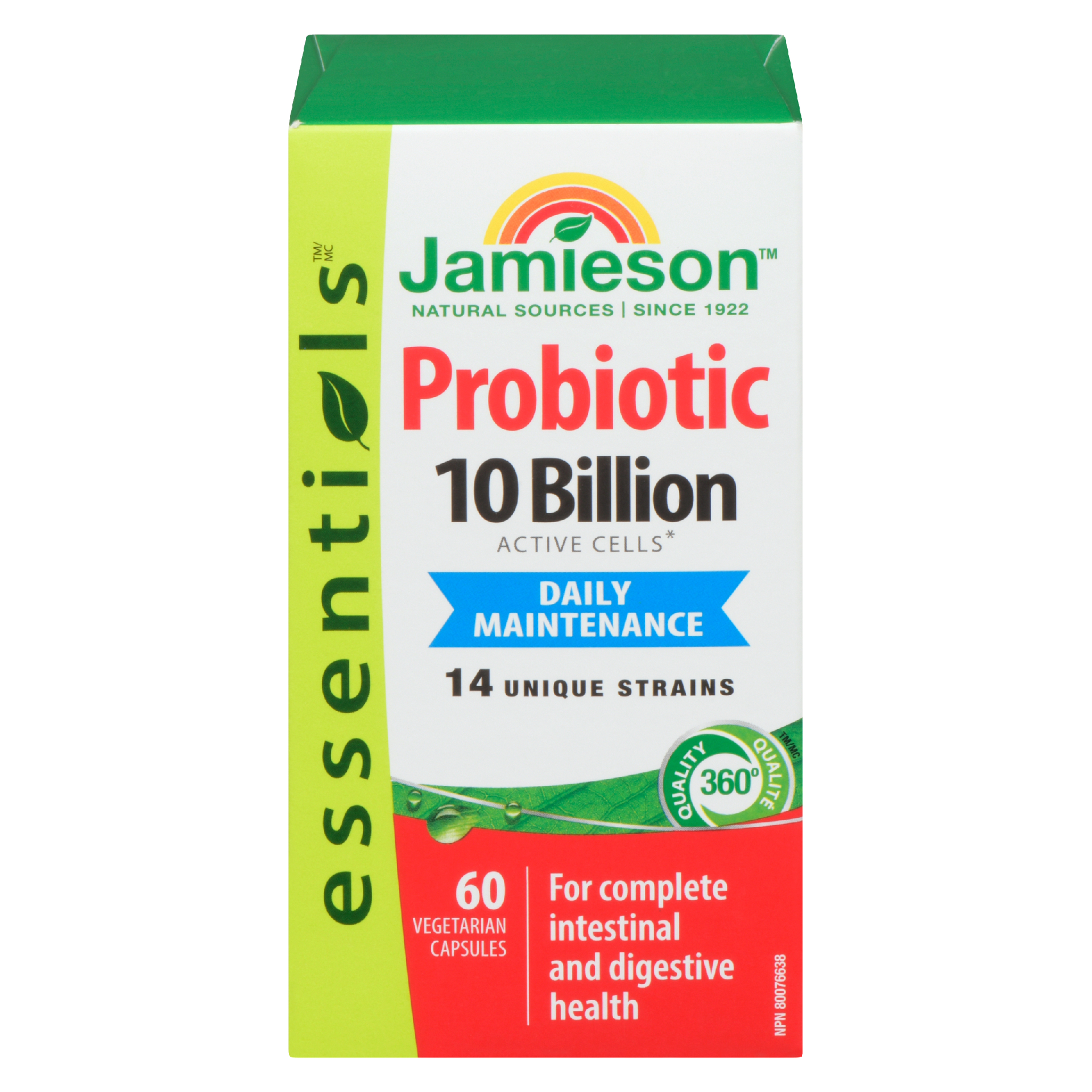 Jamieson Essentials Probiotic Daily Maintenance 60 Vegetarian Capsules