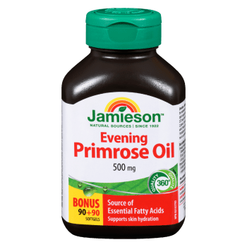 Jamieson Evening Primrose Oil 500 mg Bonus 90+90 Softgels