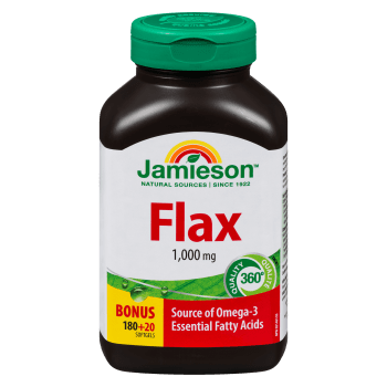 Jamieson Flax 1,000 mg Bonus 180+20 Softgels