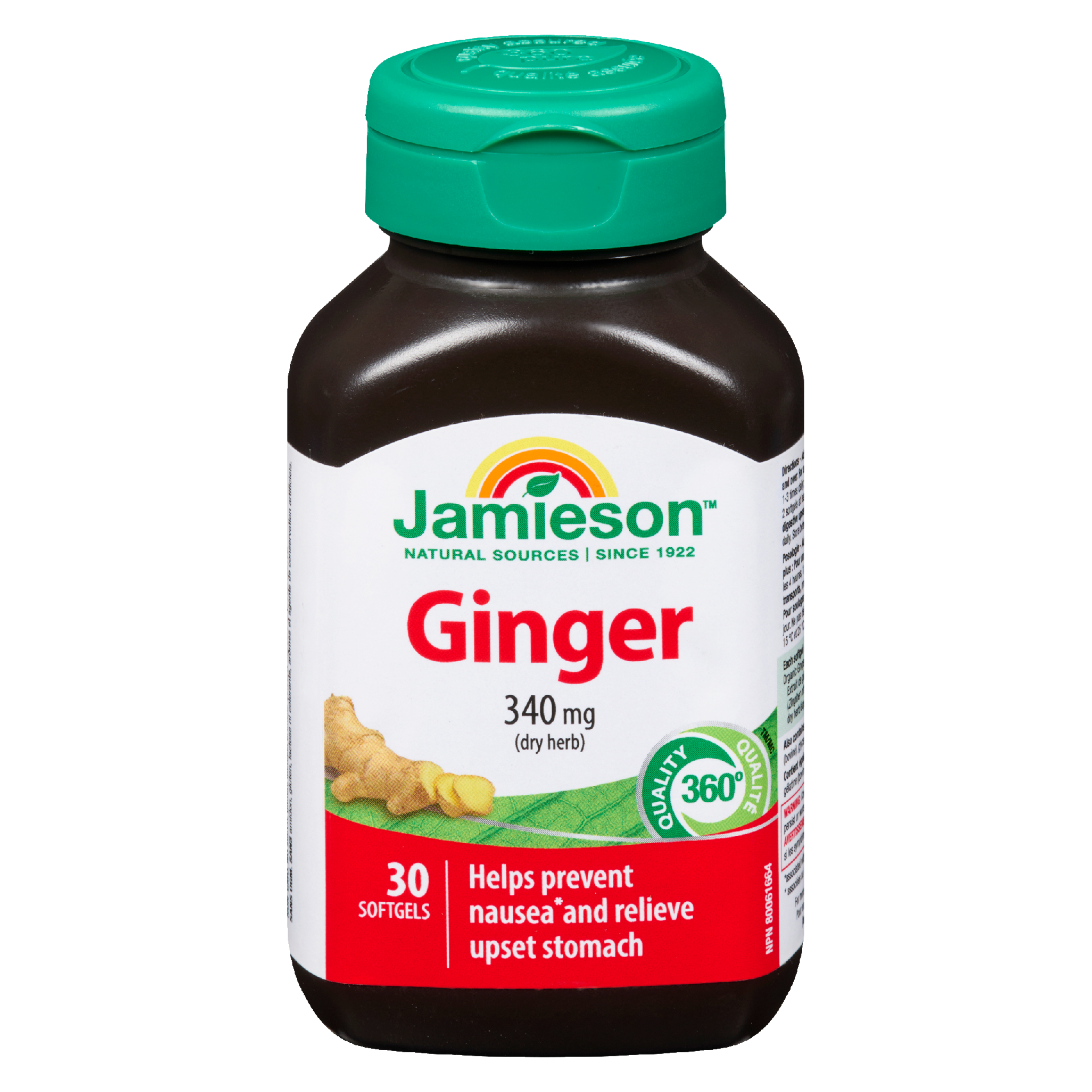 Jamieson Ginger 340 mg Dry Herb 30 Softgels