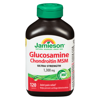 Jamieson Glucosamine Chondroitin MSM Ultra Strength 1,300 mg 120 Caplets
