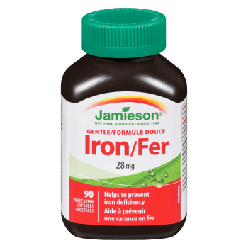 Jamieson Iron Gentle 28 mg 90 Vegetarian Capsules