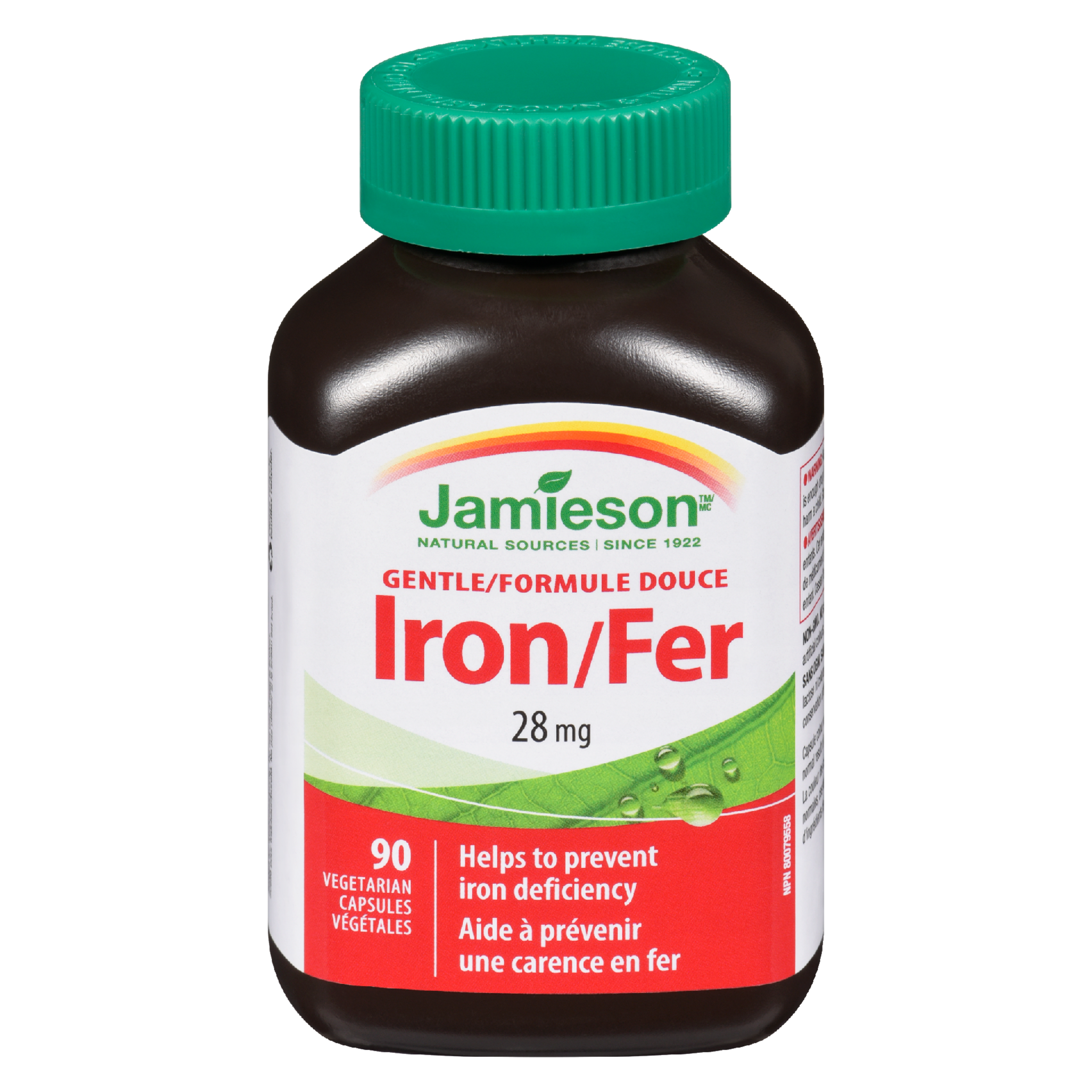 Jamieson Iron Gentle 28 mg 90 Vegetarian Capsules