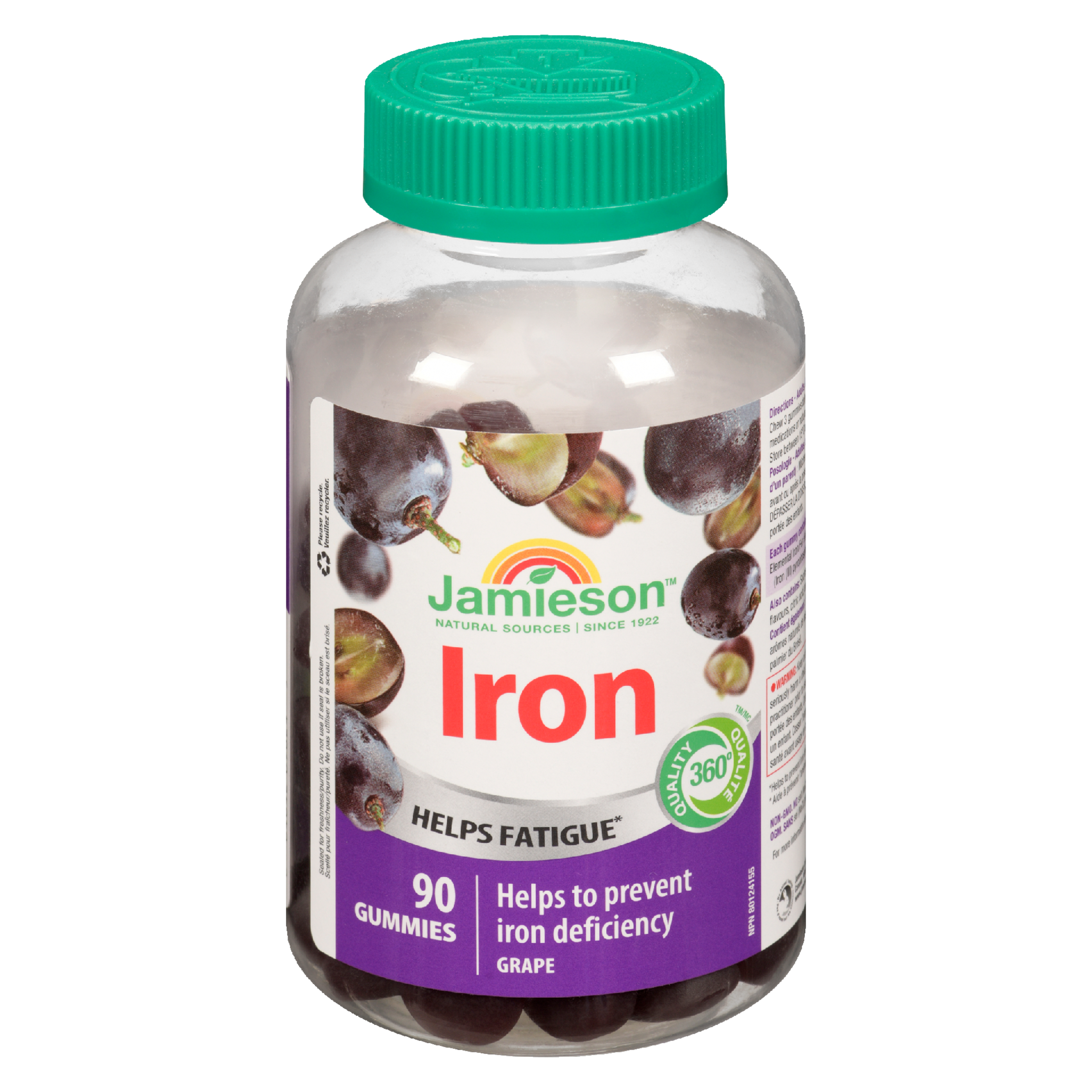 Jamieson Iron Grape 90 Gummies