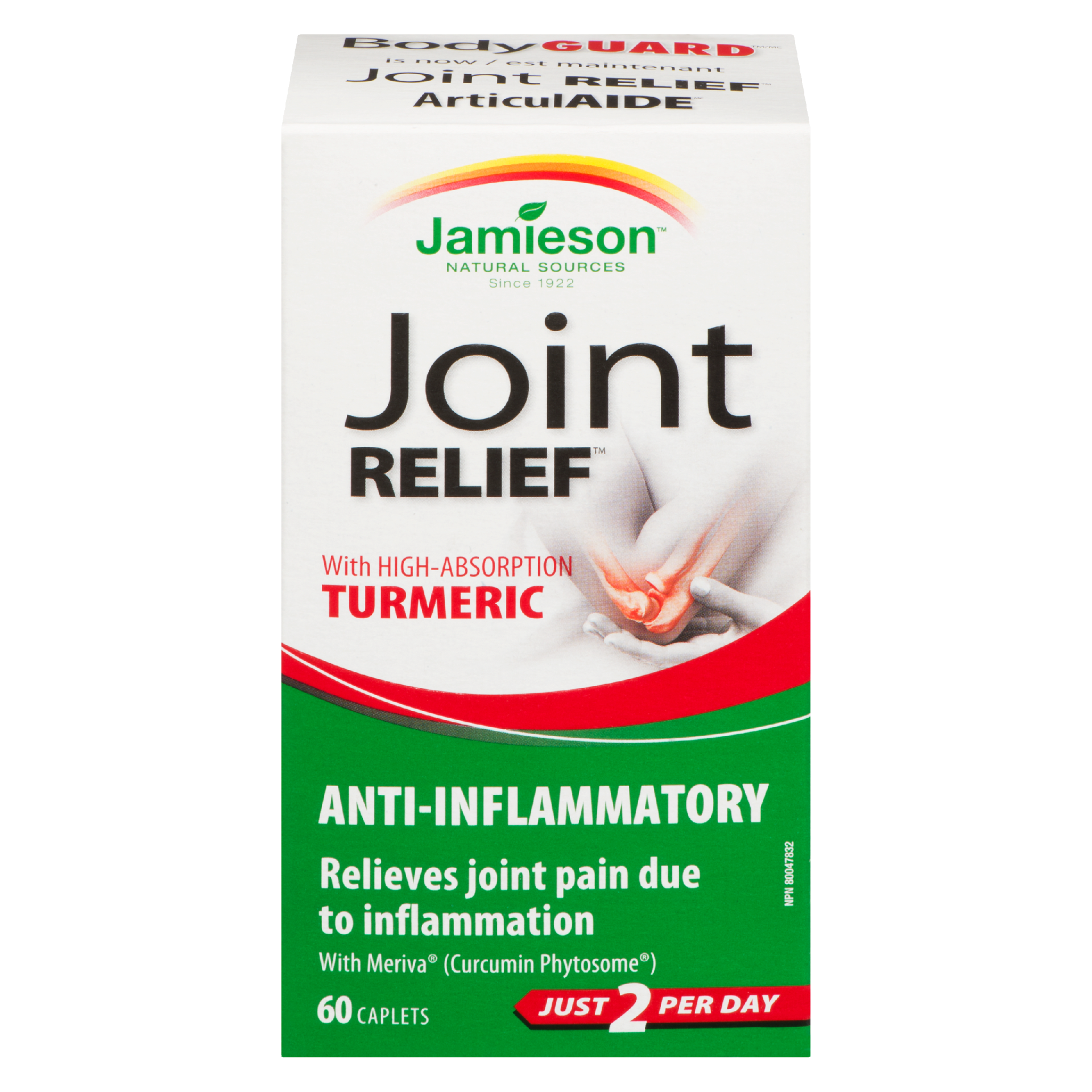 Jamieson Joint Relief Anti-Inflammatory with High-Absorption Turmeric 60 Caplets