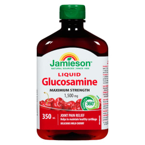 Jamieson Liquid Glucosamine Maximum Strength Delicious Wild Cherry 1,500 mg 350 ml