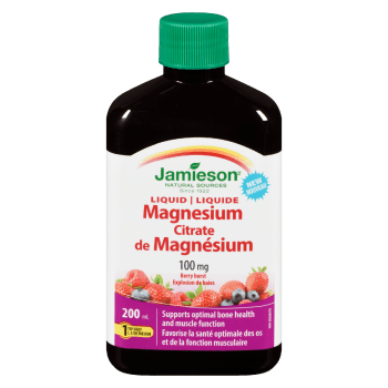 Jamieson Liquid Magnesium Citrate Berry Burst 100 mg 200 ml