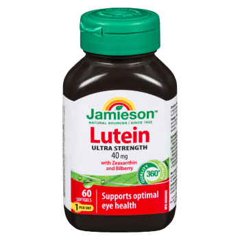 Jamieson Lutein Ultra Strength 40 mg with Zeaxanthin and Bilberry 60 Softgels