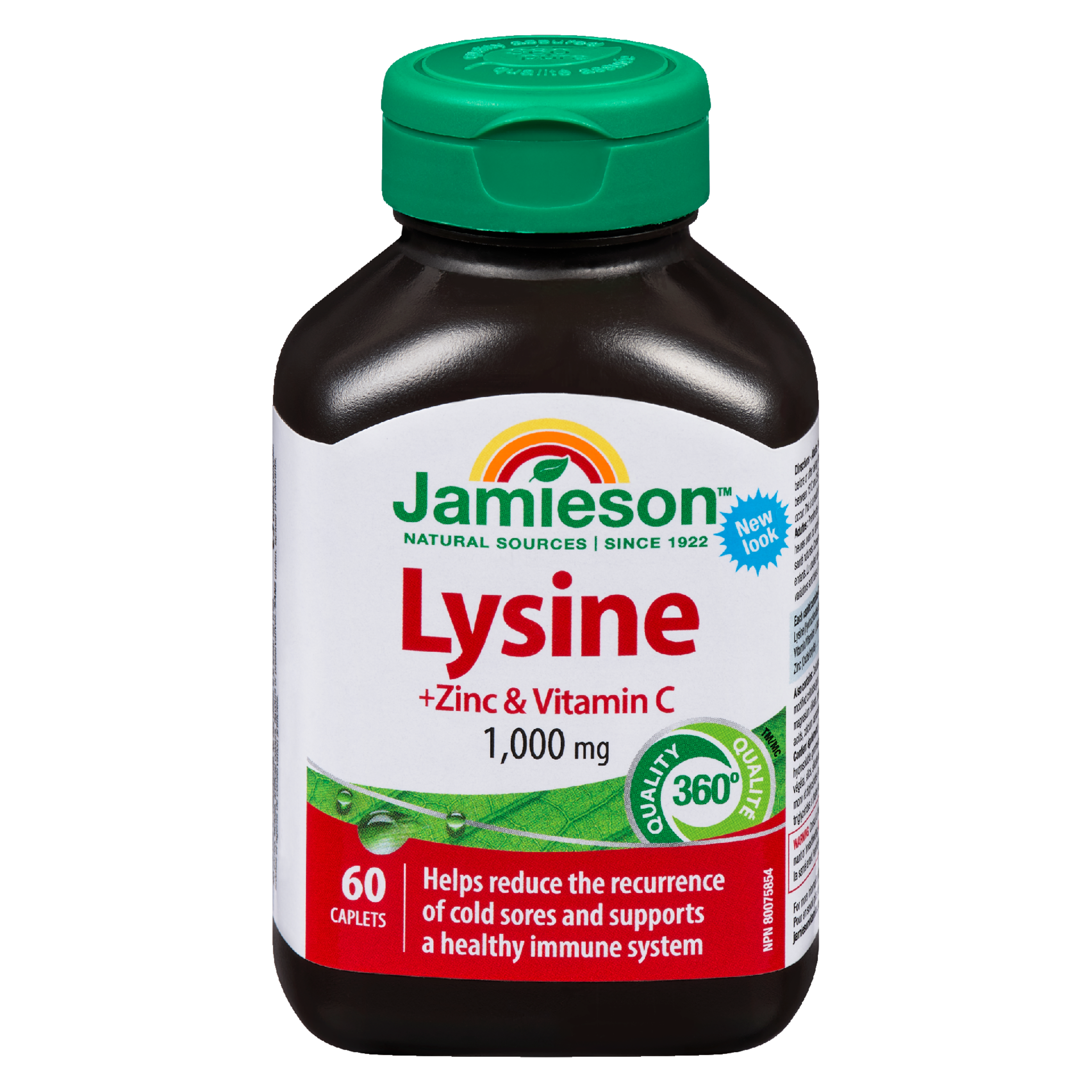 Jamieson Lysine + Zinc & Vitamin C 1,000 mg 60 Caplets
