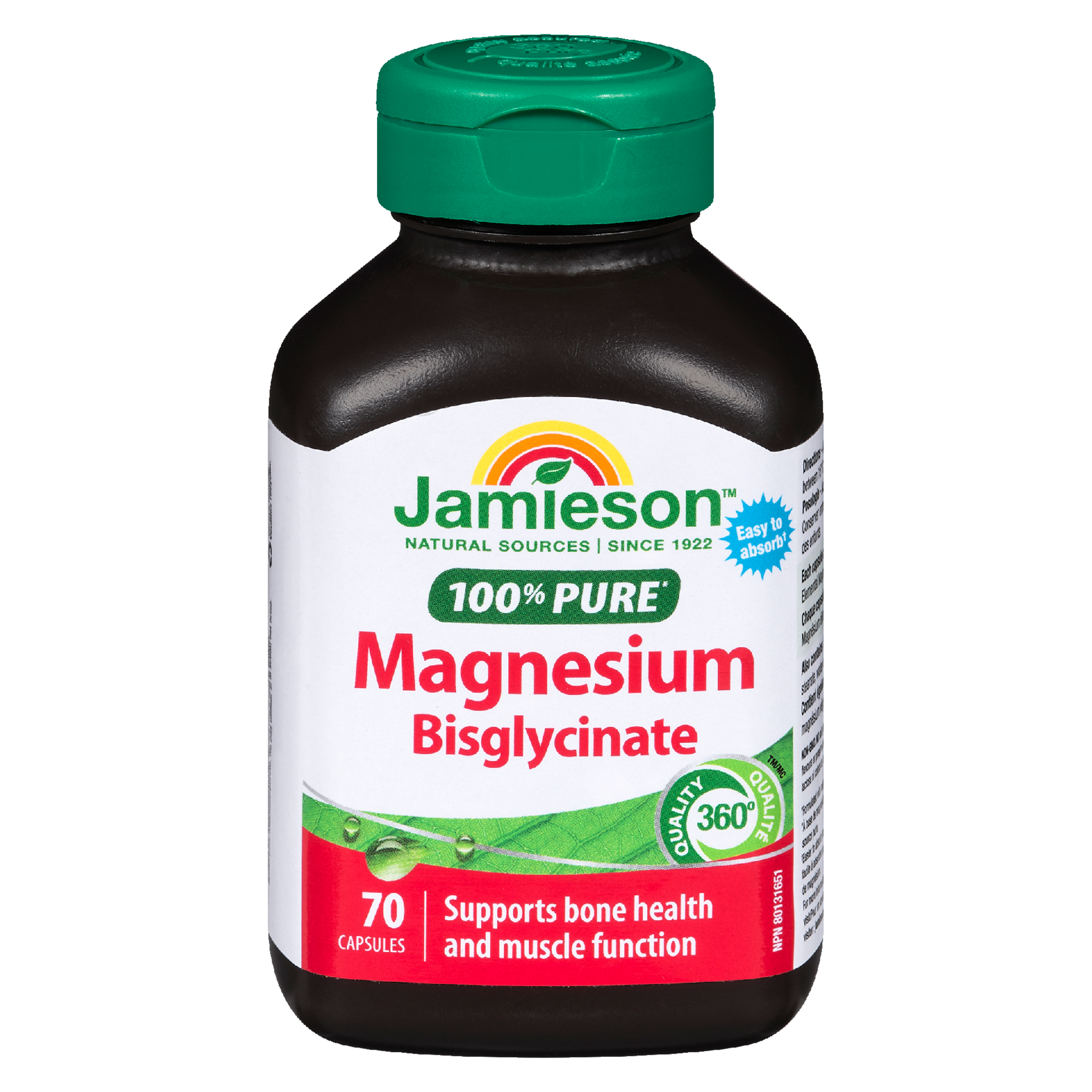 Jamieson Magnesium Bisglycinate 70 Capsules