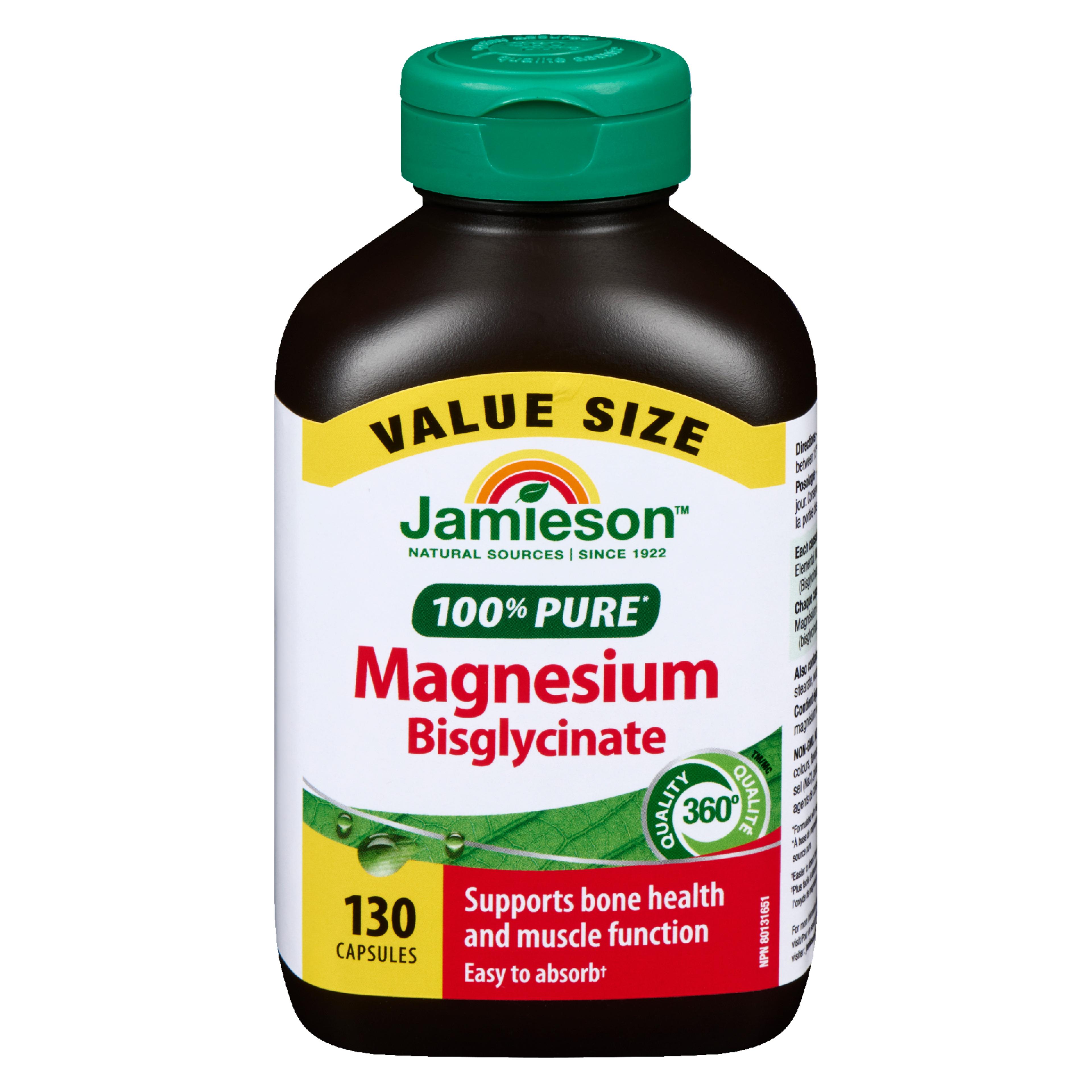 Jamieson Magnesium Bisglycinate Value Size 130 Capsules