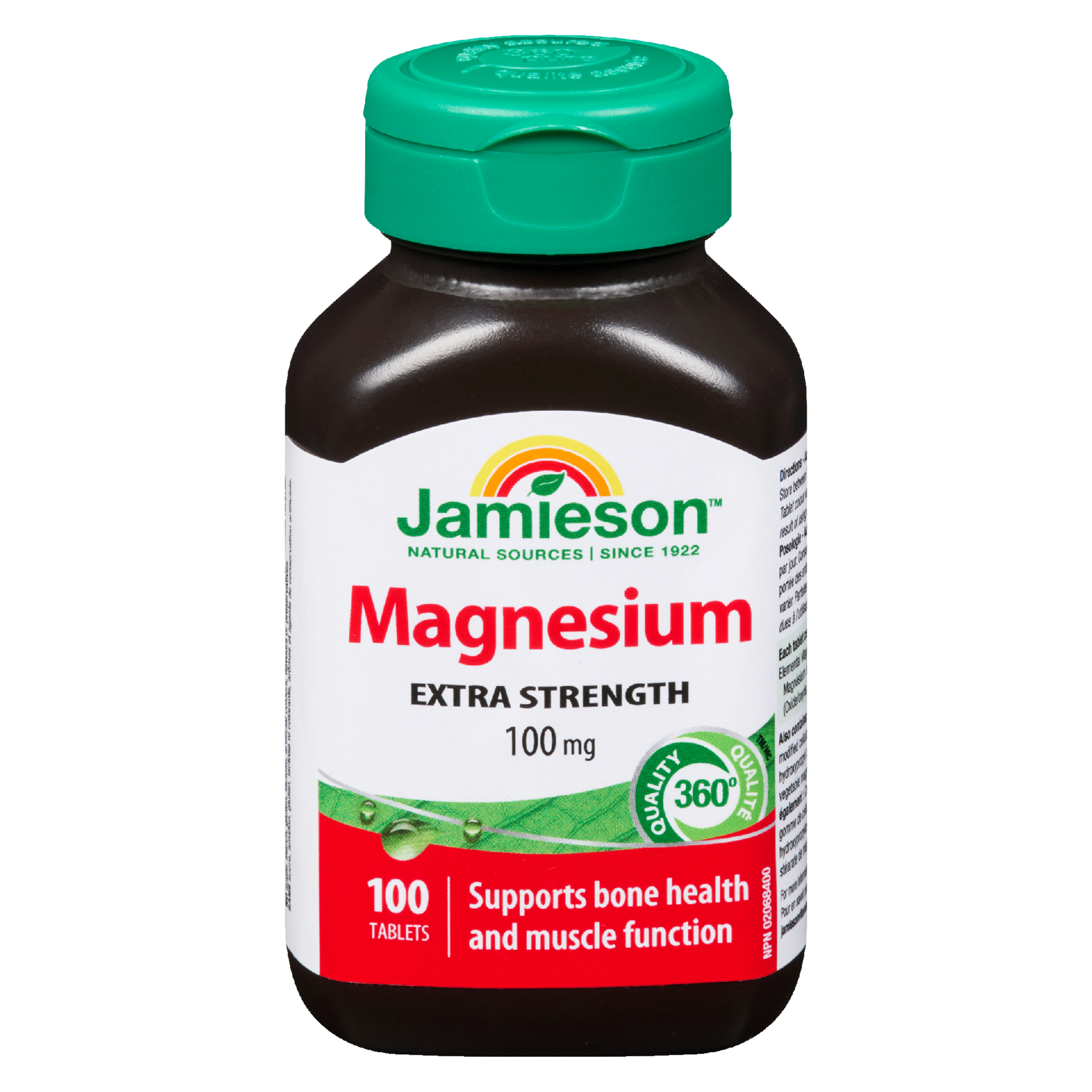 Jamieson Magnesium Extra Strength 100 mg 100 Tablets