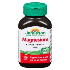 Jamieson Magnesium Extra Strength 100 mg 100 Tablets