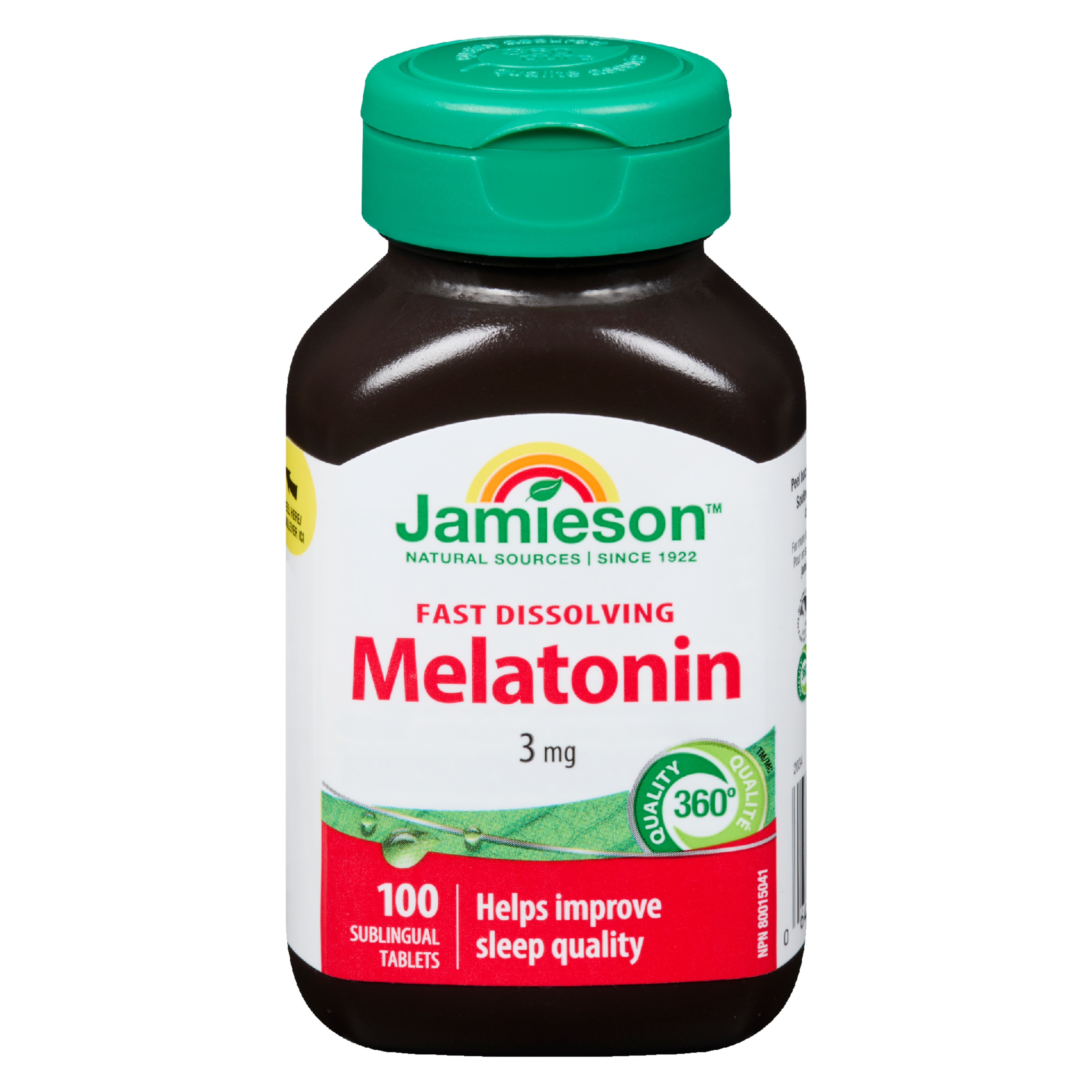 Jamieson Melatonin Fast Dissolving 3 mg 100 Sublingual Tablets