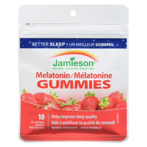 Jamieson Melatonin Gummies Natural Strawberry 10 All-Natural Gummies