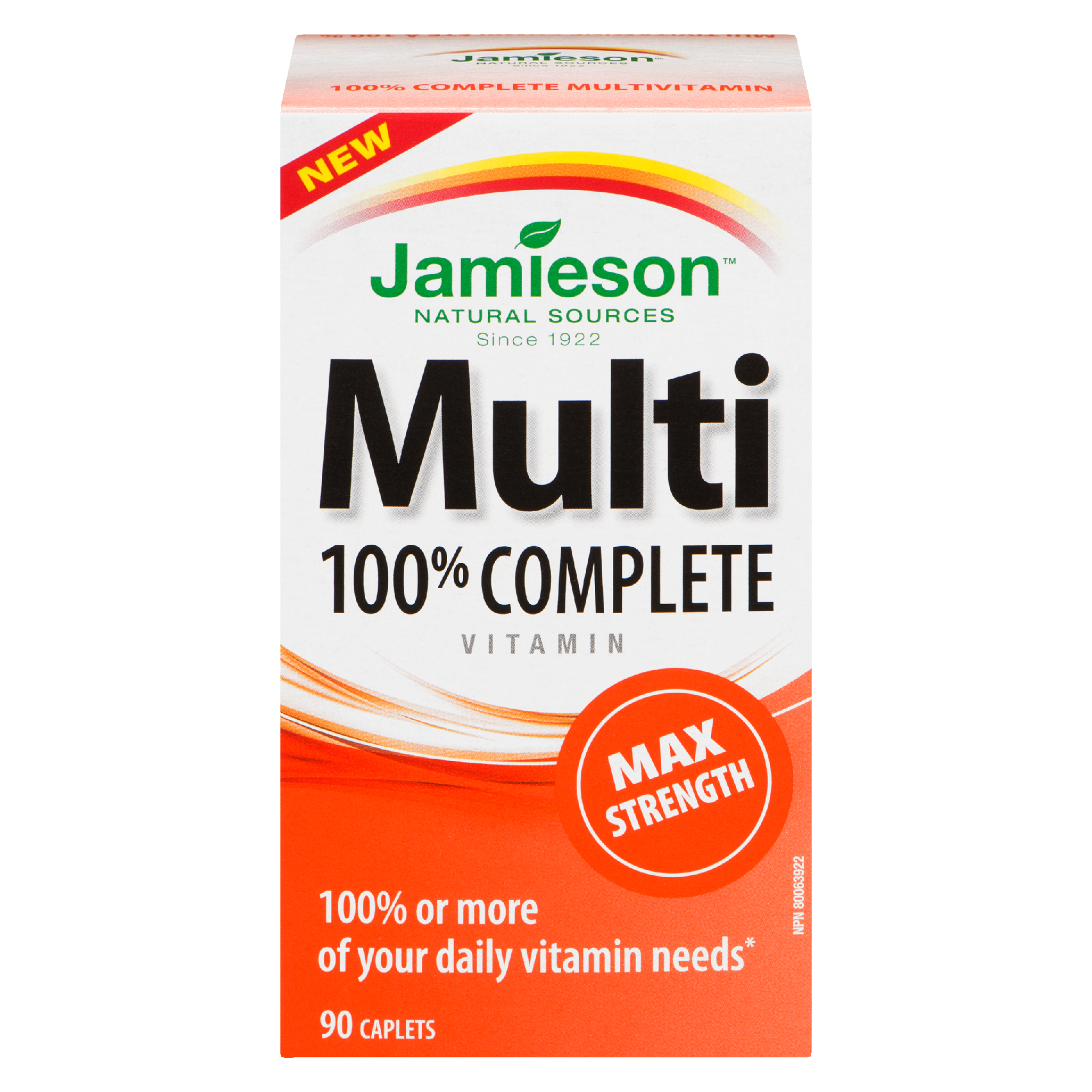 Jamieson Multi 100% Complete Vitamin Max Strength 90 Caplets