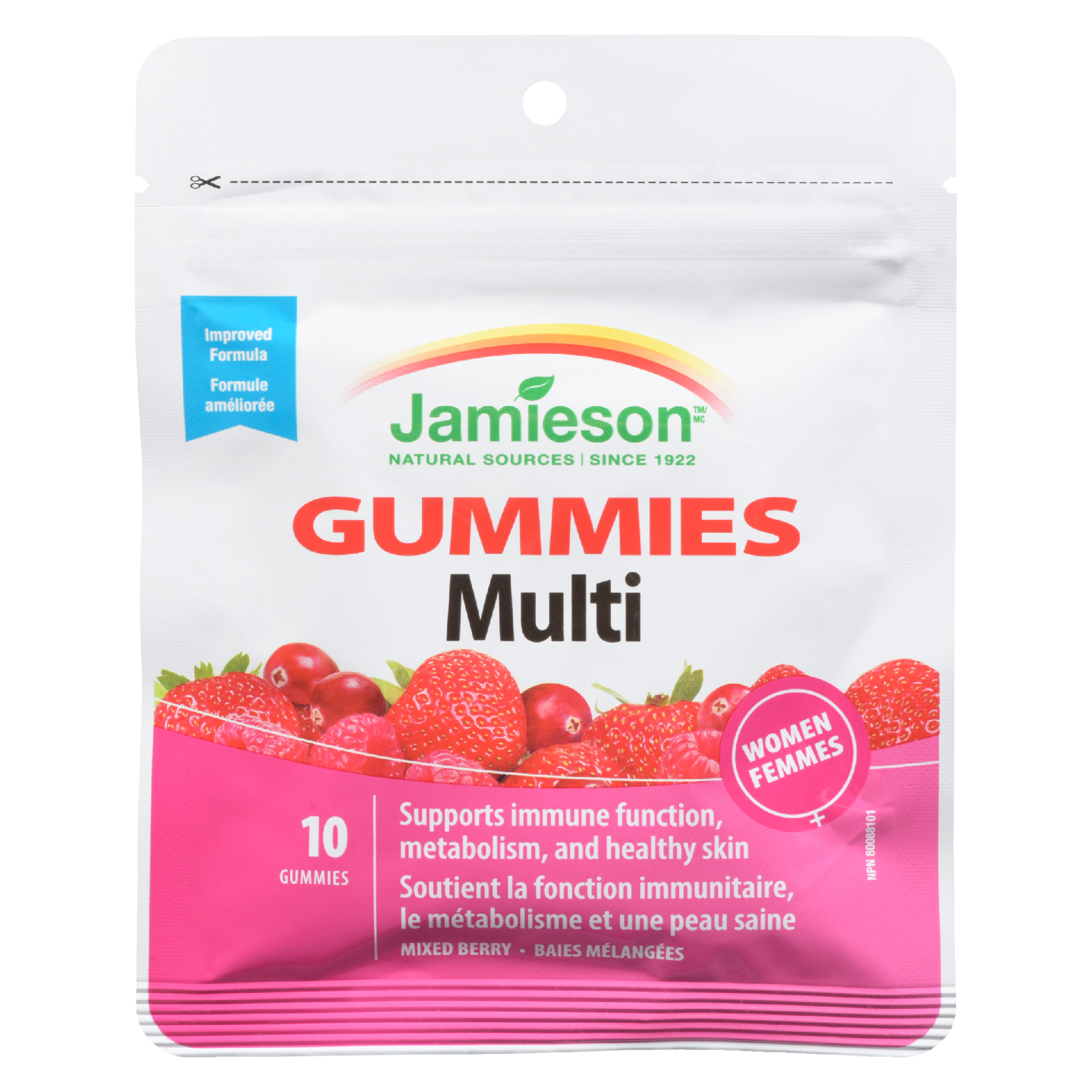 Jamieson Multi Women Mixed Berry 10 Gummies