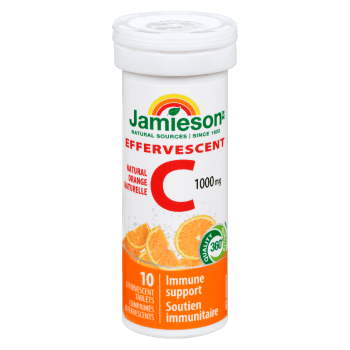 Jamieson Natural Orange 1000 mg 10 Effervescent Tablets