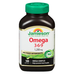 Jamieson Omega 3-6-9 1,200 mg 180 Softgels