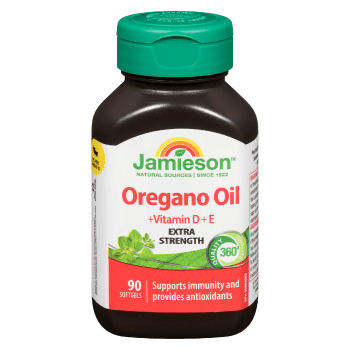 Jamieson Oregano Oil +Vitamin D + E Extra Strength 90 Softgels