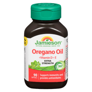 Jamieson Oregano Oil +Vitamin D + E Extra Strength 90 Softgels