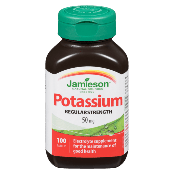 Jamieson Potassium Regular Strength 50 mg 100 Tablets