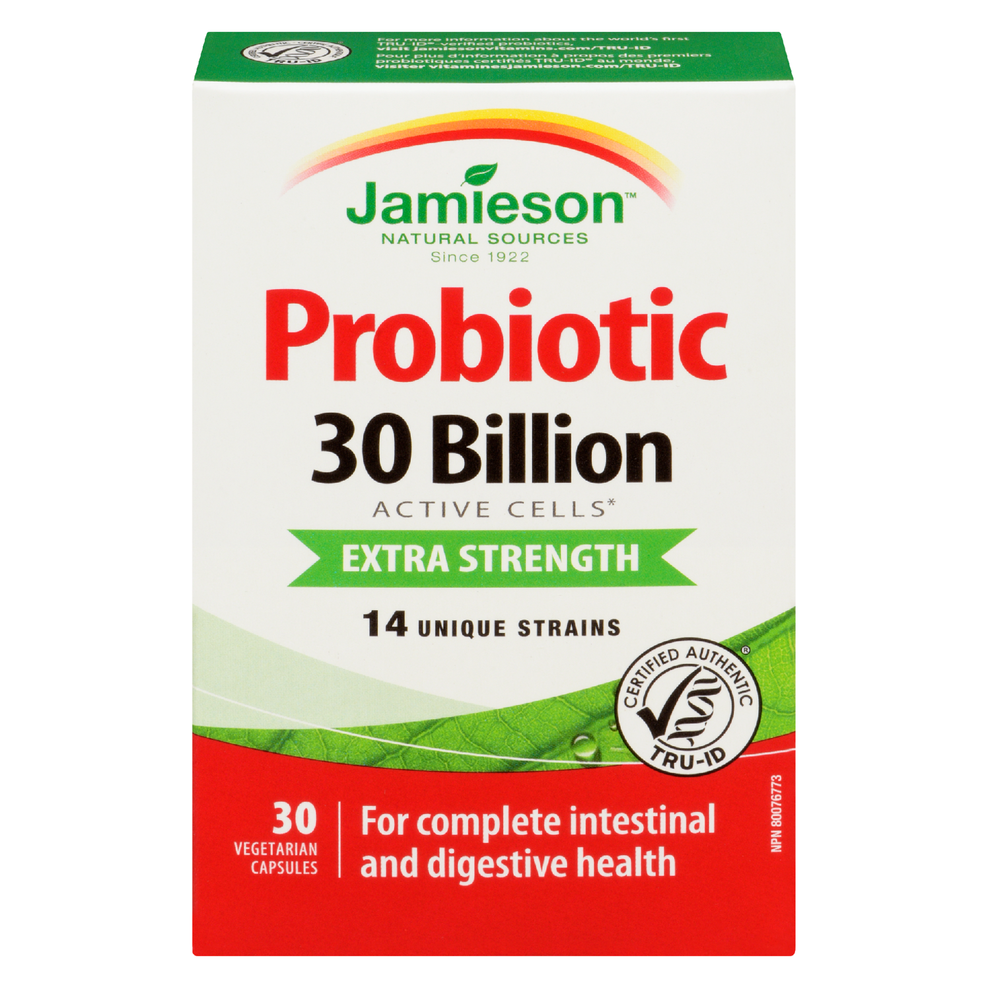 Jamieson Probiotic Extra Strength 30 Vegetarian Capsules