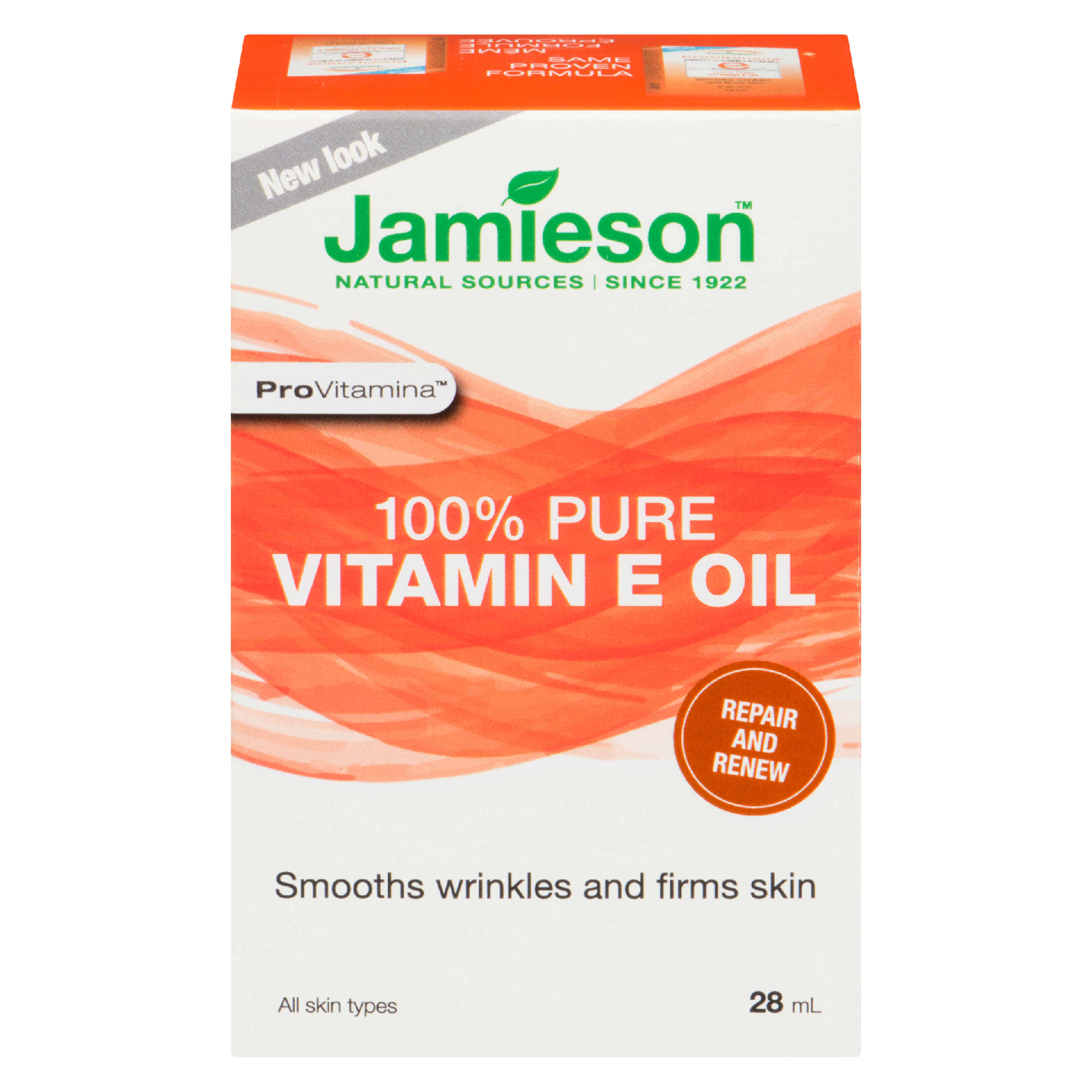 Jamieson ProVitamina 100% Pure Vitamin E Oil All Skin Types 28 ml