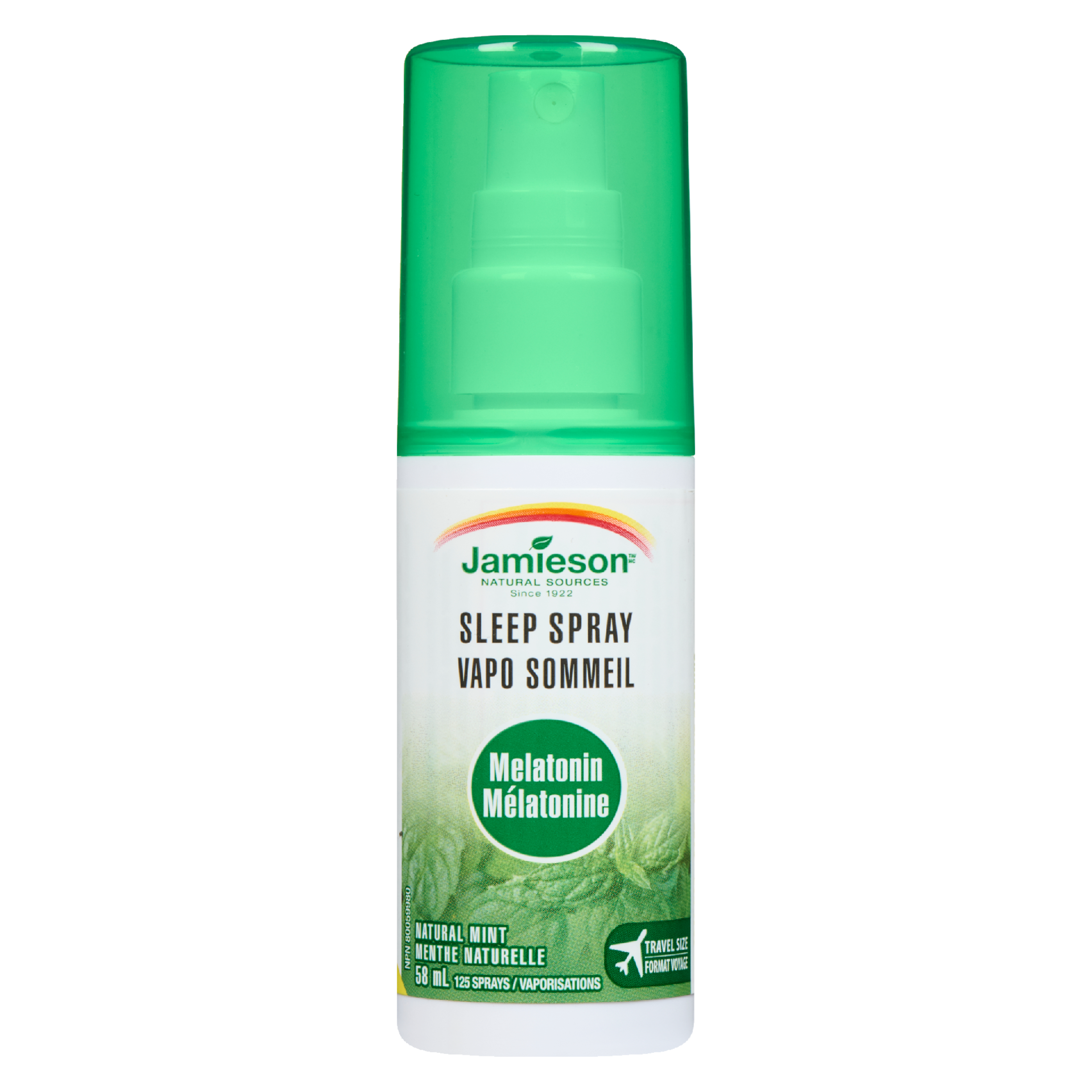 Jamieson Sleep Spray Melatonin Natural Mint Travel Size 58 ml