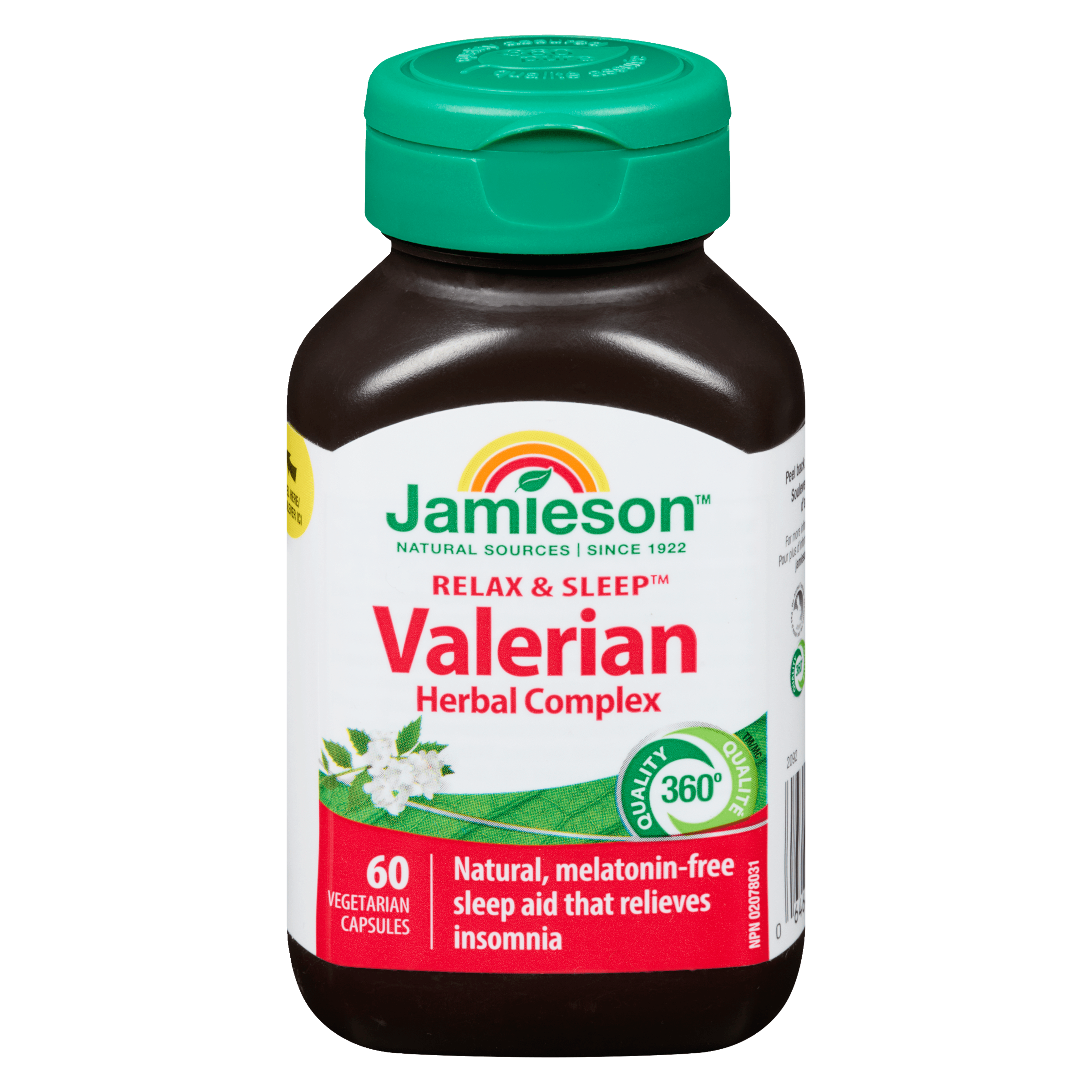 Jamieson Valerian Herbal Complex Relax & Sleep 60 Vegetarian Capsules