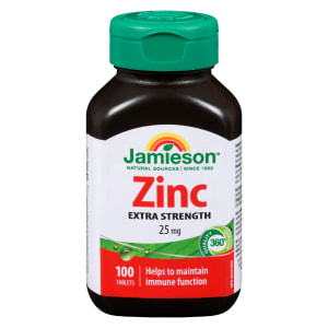 Jamieson Zinc Extra Strength 25 mg 100 Tablets
