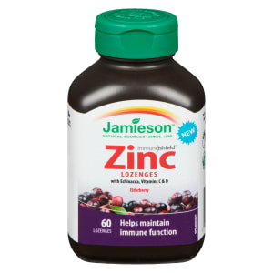 Jamieson Zinc Lozenges Elderberry 60 Lozenges